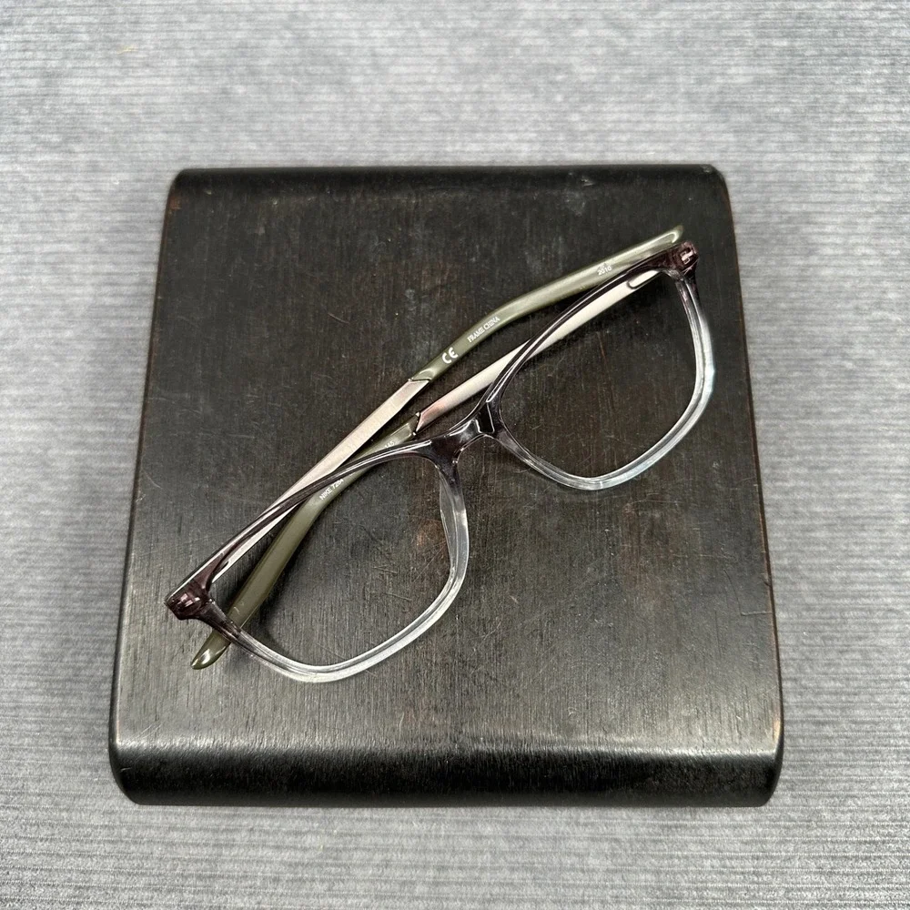 Nike 7284 025 Y2K Eyeglasses Gray Purple Gradient Rectangular Frames 54-16-145